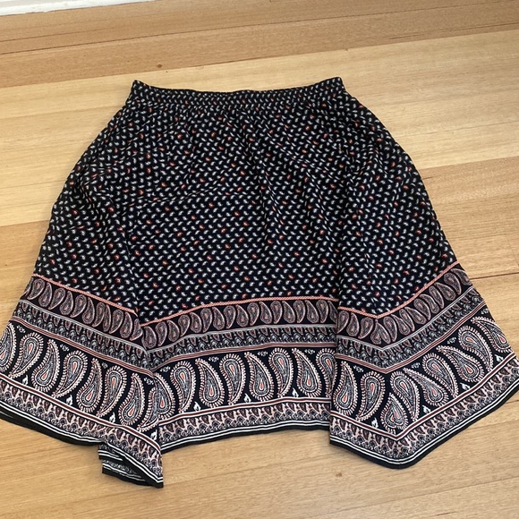 Paisley Print Elastic Waist Midi Skirt - Size 18 - Picture 2 of 8